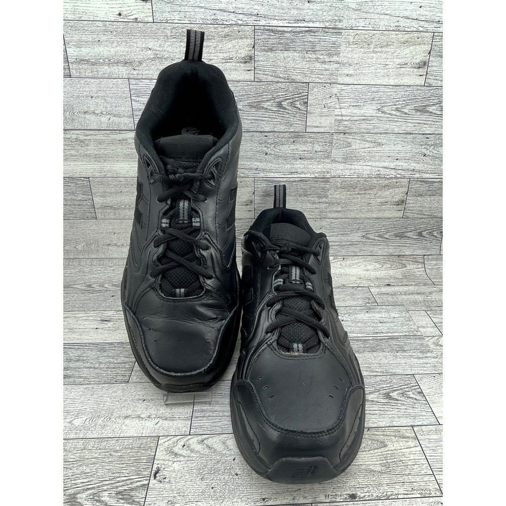 New Balance 624v2 Men Sz 11D Black‎ Leather Cross Training Shoes MX624AB2